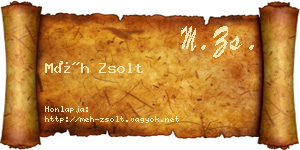 Méh Zsolt névjegykártya