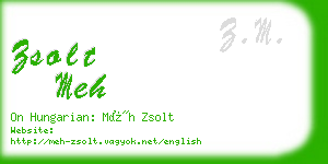 zsolt meh business card